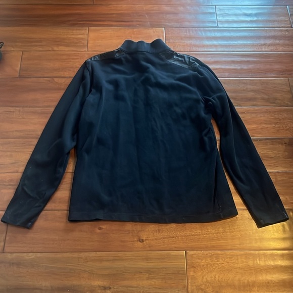 Hugo Boss Mens Large Regular Fit 1/4 Zip Pullover Sweatshirt Black - Picture 9 of 9